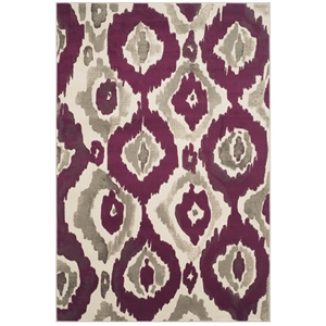 Safavieh Porcello 5'-2&quot x 7'-6&quot Power Loomed Rug in Ivory / Purple