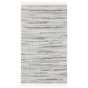 Safavieh Rag Rug 3'-0&quot x 5'-0&quot Cotton Hand Woven Rug in Gray/Multi-Color