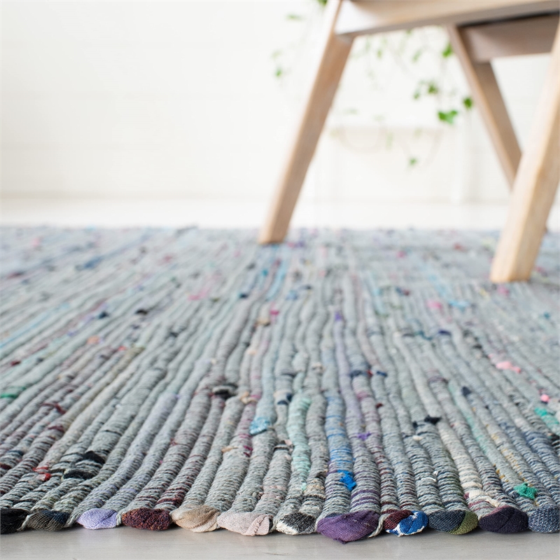 Safavieh Rag Rug Grey Contemporary Rug - 8' x 10'