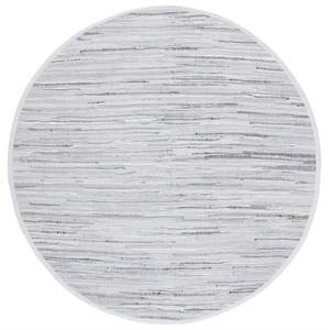 Safavieh Rag Rug 6'-0&quot x 6'-0&quot Round Cotton Hand Woven Rug in Gray/Multi-Color