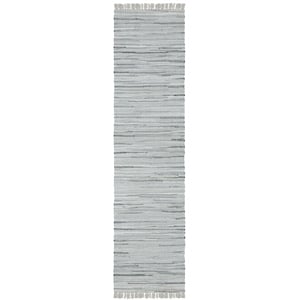 Safavieh Rag Rug 2'-3&quot x 7'-0&quot Cotton Hand Woven Rug in Gray/Multi-Color
