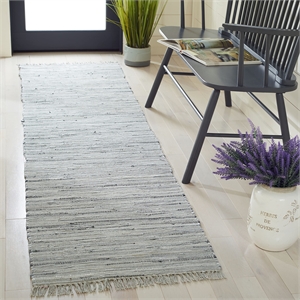 Safavieh Rag Rug Grey Contemporary Rug - Runner 2'3&quot x 9'