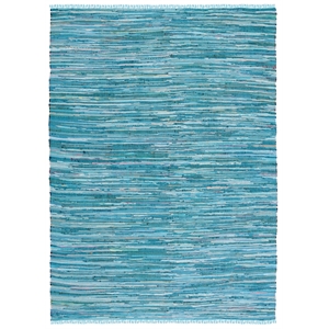 Safavieh Rag Rug 9'-0&quot x 12'-0&quot Cotton Hand Woven Rug in Blue / Multi-Color
