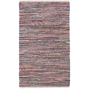 Safavieh Rag Rug 5'-0&quot X 8'-0&quot Cotton Hand Woven Rug In Rust