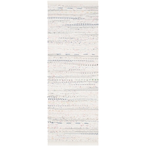 Safavieh Rag Rug 2'-3&quot x 7'-0&quot Cotton Hand Woven Rug in Ivory / Multi-Color