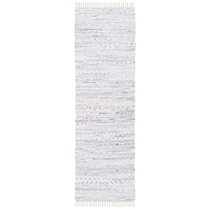 Safavieh Rag Rug 2'-3&quot x 8'-0&quot Cotton Hand Woven Rug in Ivory / Multi-Color