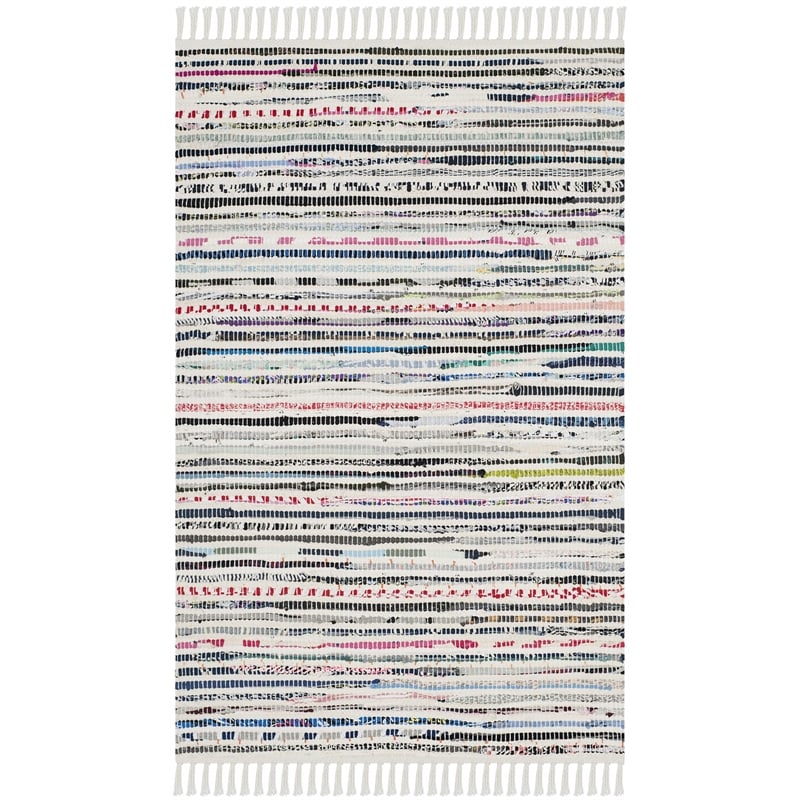 Safavieh Rag Rug Light Blue Contemporary Rug - 4' x 6'