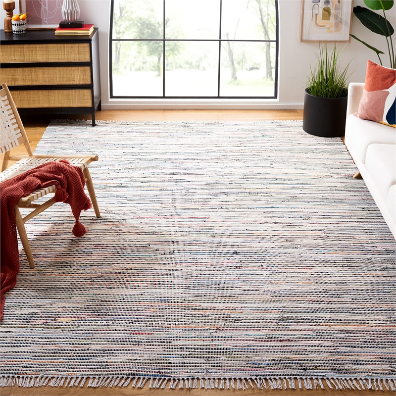 Safavieh Rag Rug Ivory Contemporary Rug - 8' x 10'