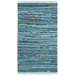Safavieh Rag Rug Turquoise Contemporary Rug - 2'3