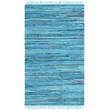 Safavieh Rag Rug Turquoise Contemporary Rug - 4' x 6'
