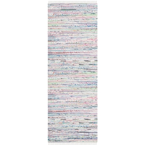 Safavieh Rag Rug Light Green Contemporary Rug - Runner 2'3&quot x 7'