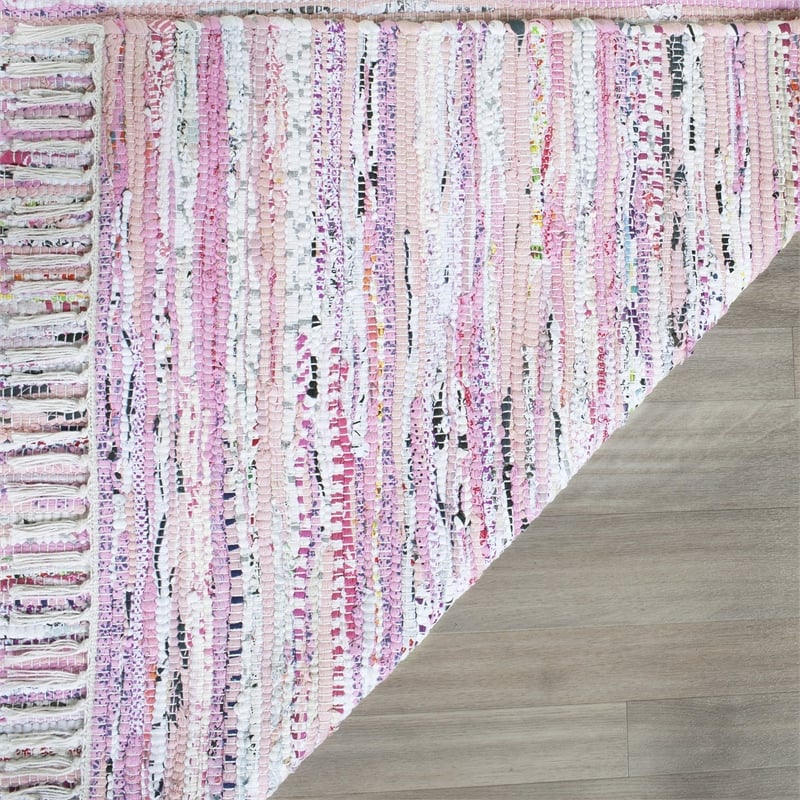 Safavieh Rag Rug Light Pink Contemporary Rug - 4' x 6'