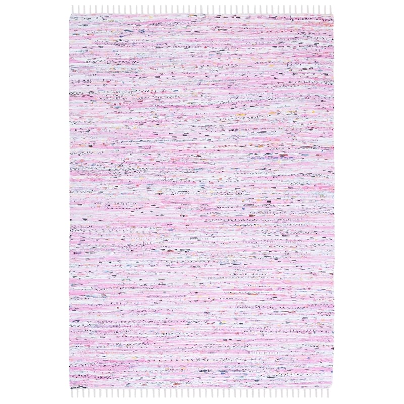 Safavieh Rag Rug Light Pink Contemporary Rug - 5' x 7'