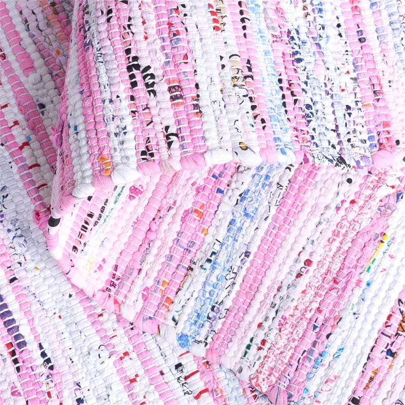 Safavieh Rag Rug Light Pink Contemporary Rug - 8' x 10'