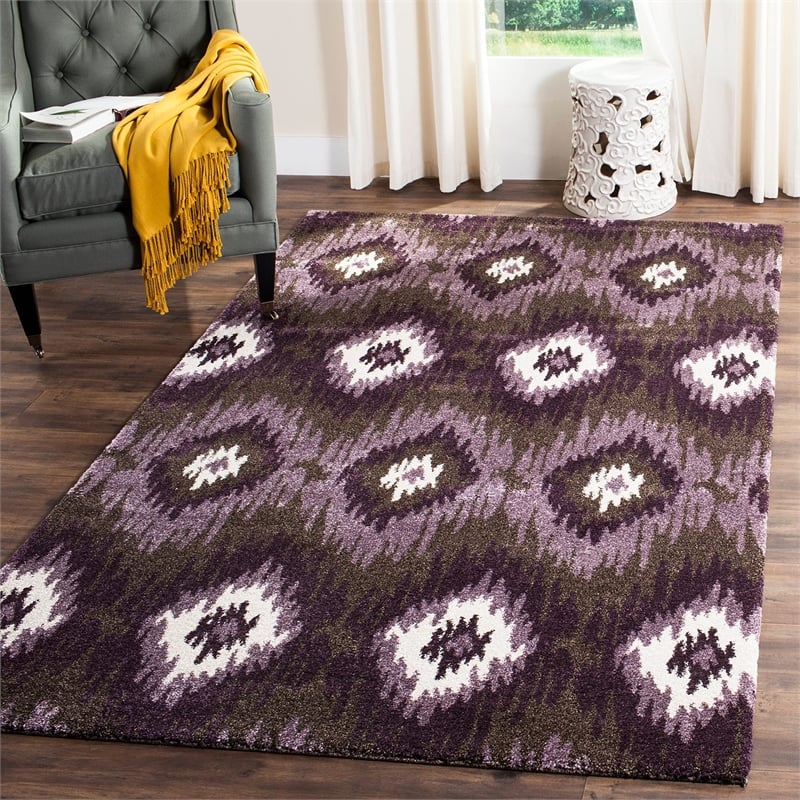Safavieh Retro Dark Brown Contemporary Rug - 8' x 10'