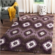 Safavieh Retro Dark Brown Contemporary Rug - 8' x 10'