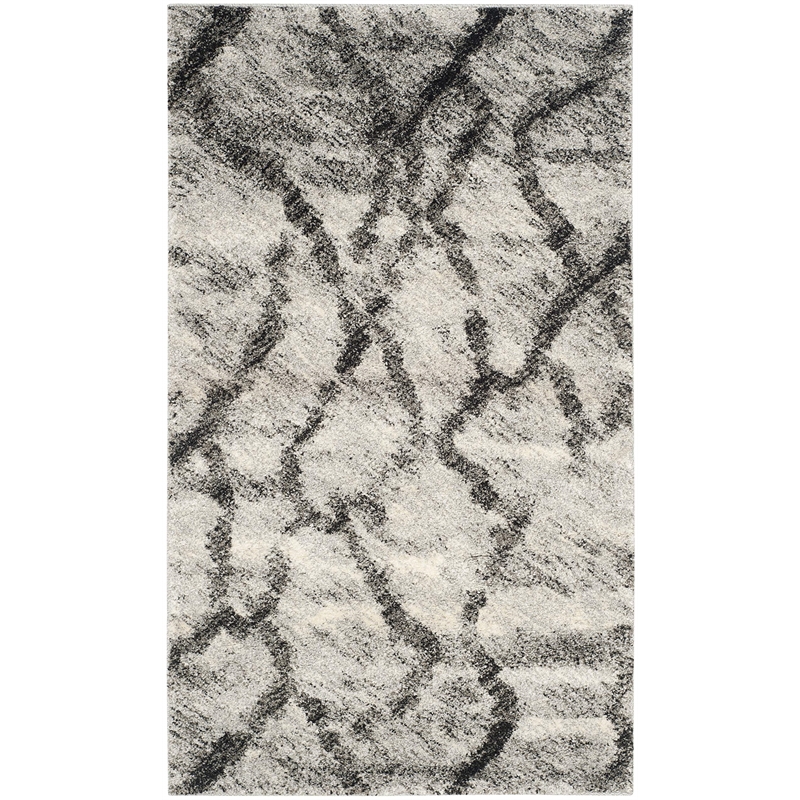 Safavieh Retro Light Grey Contemporary Rug - 3' x 5'