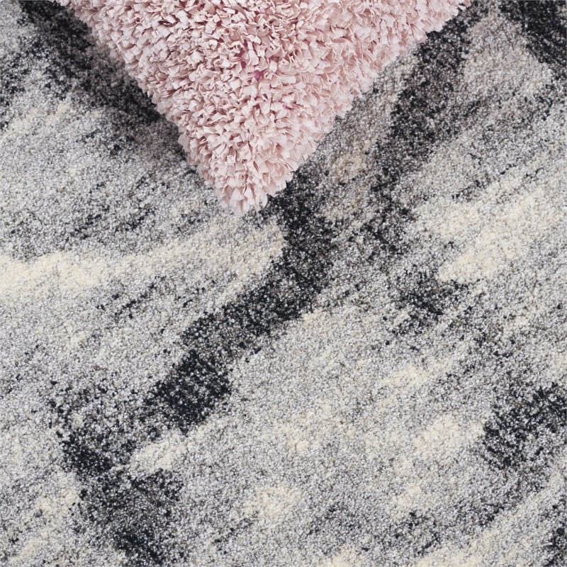 Safavieh Retro Light Grey Contemporary Rug - Runner 2'3