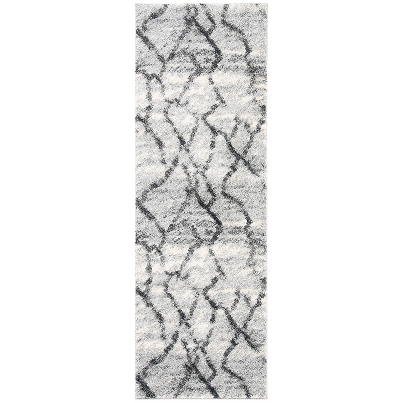 Safavieh Retro Light Grey Contemporary Rug - Runner 2'3