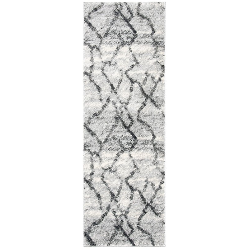 Safavieh Retro Light Grey Contemporary Rug - Runner 2'3