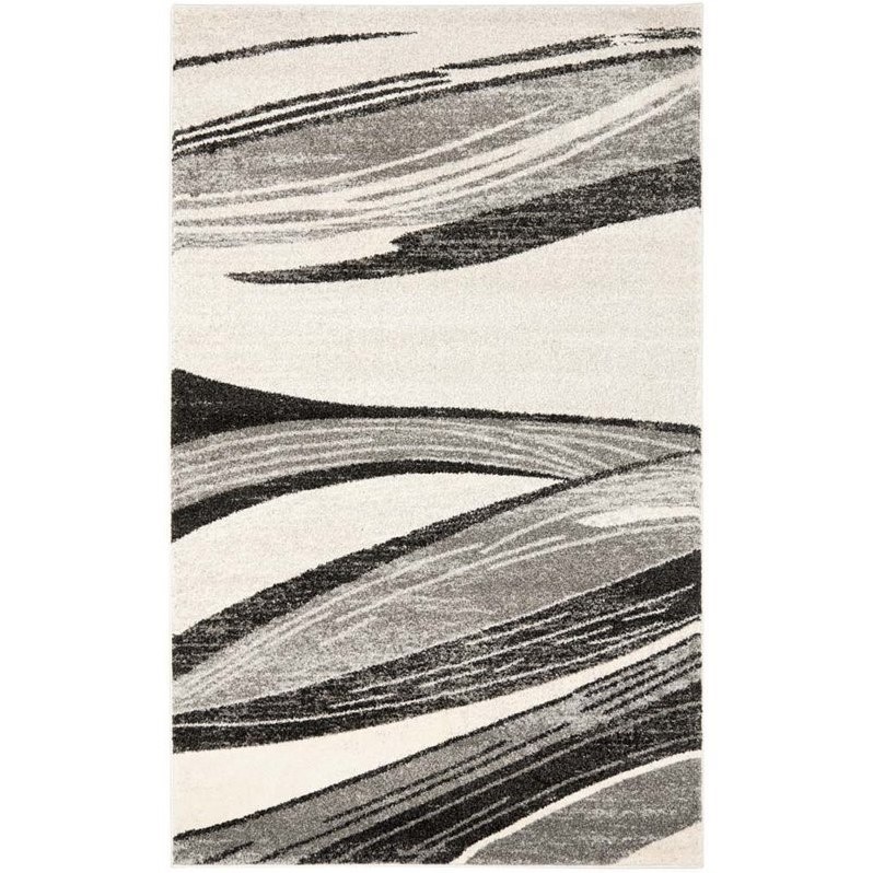 Safavieh Retro Light Grey Contemporary Rug - 6' x 9'