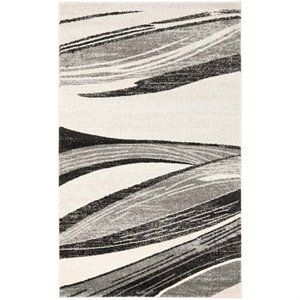 Safavieh Retro Light Grey Contemporary Rug - 6' x 9'
