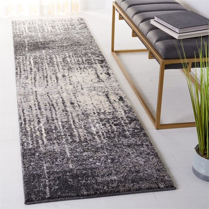 Safavieh Retro Black Contemporary Rug - Runner 2'3
