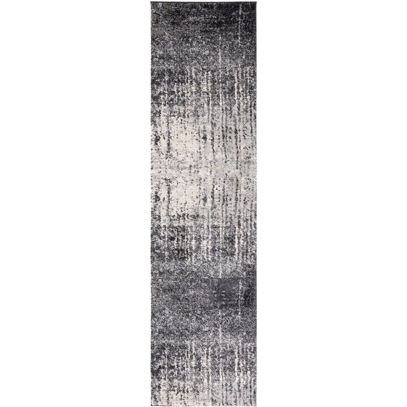 Safavieh Retro Black Contemporary Rug - Runner 2'3