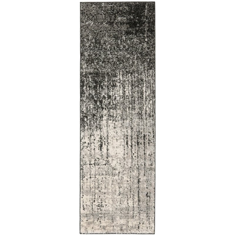 Safavieh Retro Black Contemporary Rug - Runner 2'3
