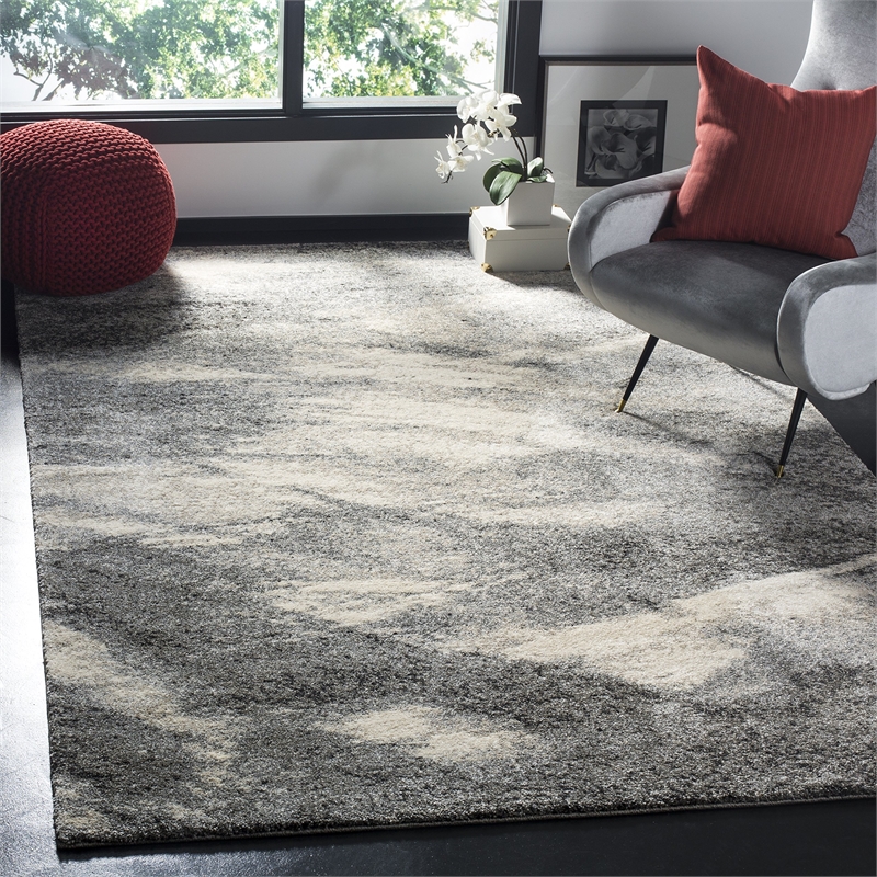 Safavieh Retro Grey Contemporary Rug - 6' x 9'