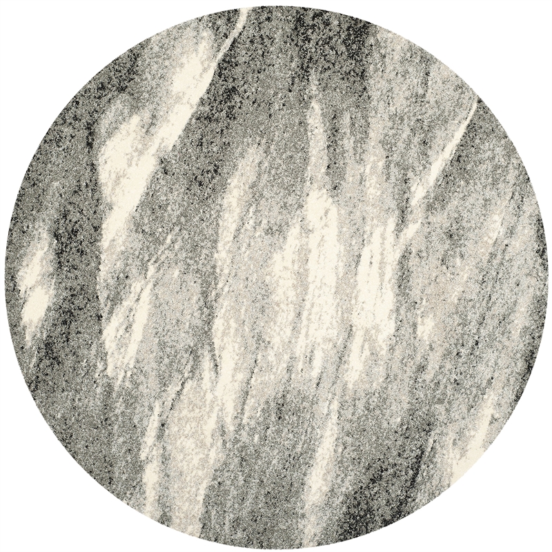 Safavieh Retro Grey Contemporary Rug - Round 6'