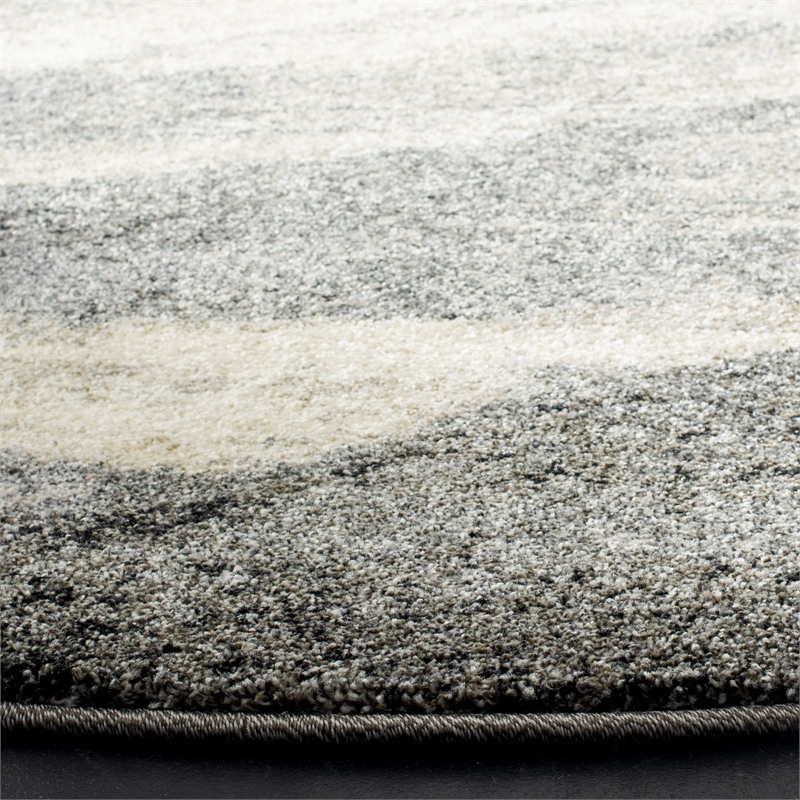 Safavieh Retro Grey Contemporary Rug - Round 6'