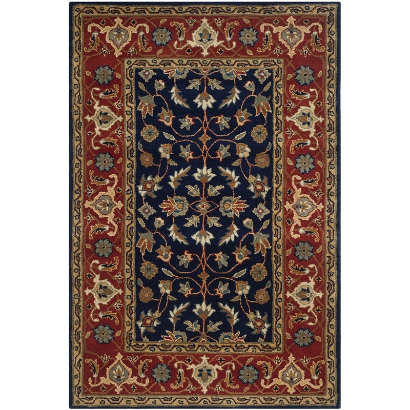 Safavieh Royalty Navy Contemporary Rug - 4' x 6'