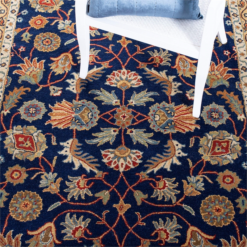 Safavieh Royalty Navy Contemporary Rug - 6' x 9'