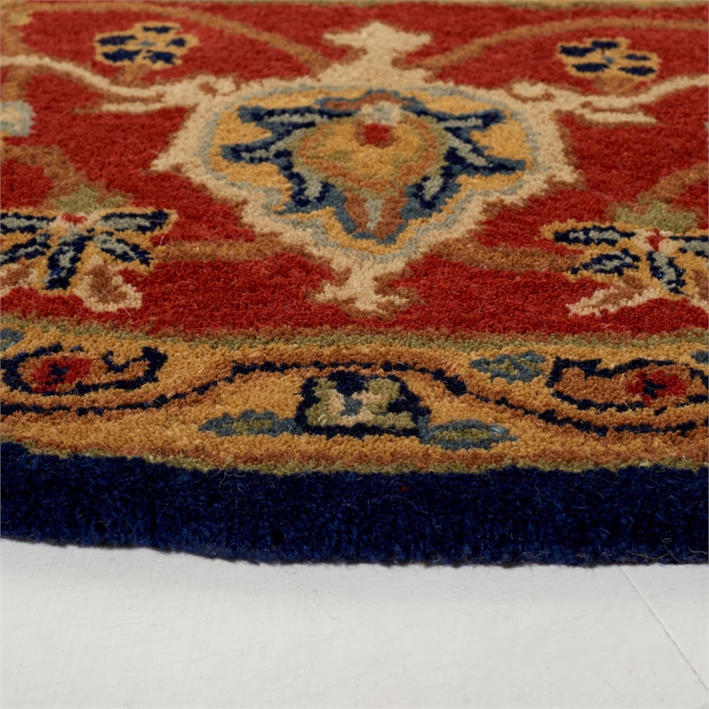 Safavieh Royalty Navy Contemporary Rug - Round 6'6