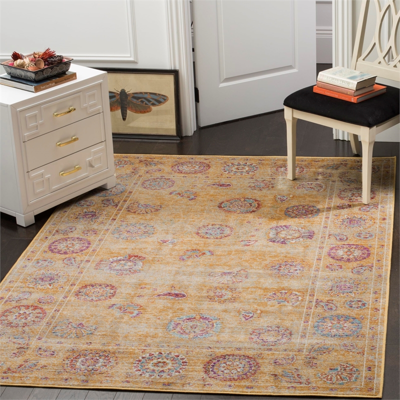 Safavieh Sevilla Gold Traditional Rug - 4' x 5'7