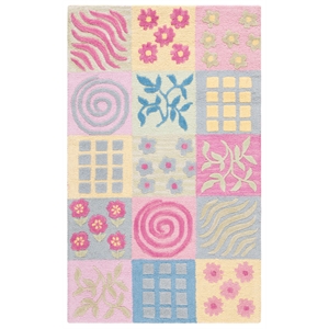 Safavieh Safavieh Kids 3'-0&quot x 5'-0&quot Wool Hand Tufted Rug in Pink / Multi-Color