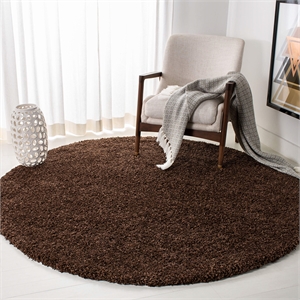 Safavieh Shag Brown Shag Rug - Round 8'6&quot