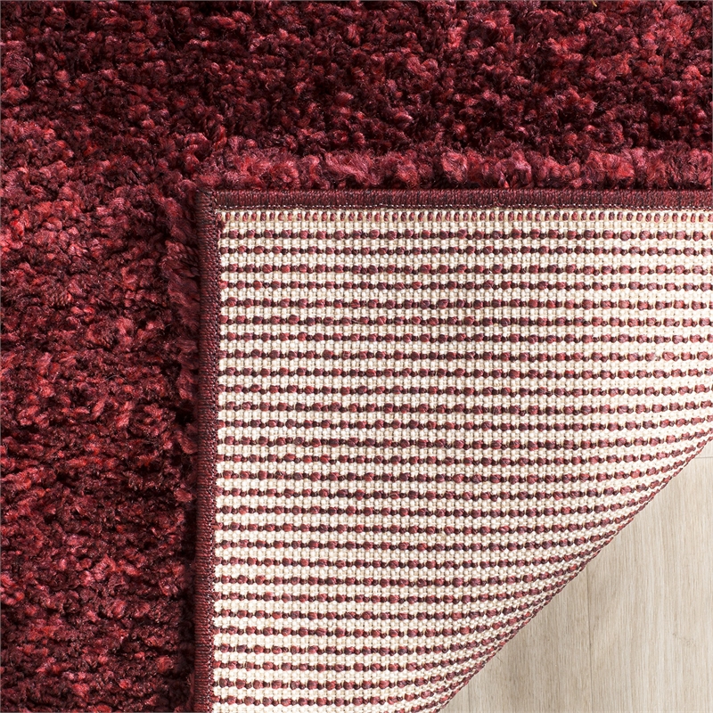 Safavieh California Shag Maroon Shag Rug - Round 4'