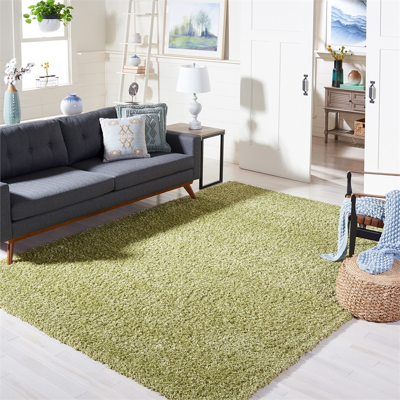 Safavieh California Shag Green Shag Rug - 8' x 10'