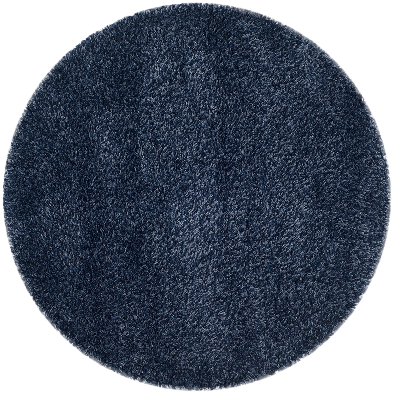Safavieh Shag Navy Shag Rug - Round 4'