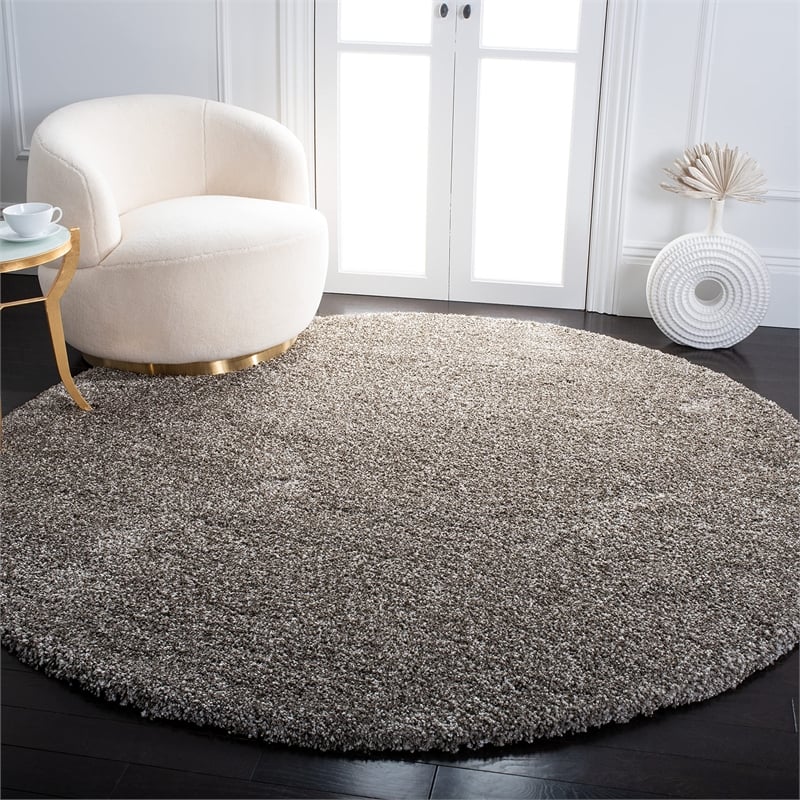 Safavieh Milan Shag Grey Shag Rug - Round 7'
