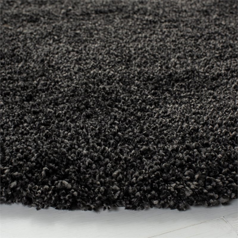 Safavieh Milan Shag Dark Grey Shag Rug - Round 7'