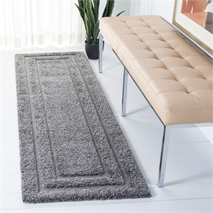 Safavieh Florida Shag Grey Shag Rug - Runner 2'3&quot x 10'
