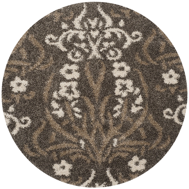Safavieh Florida Shag Smoke Shag Rug - Round 4'