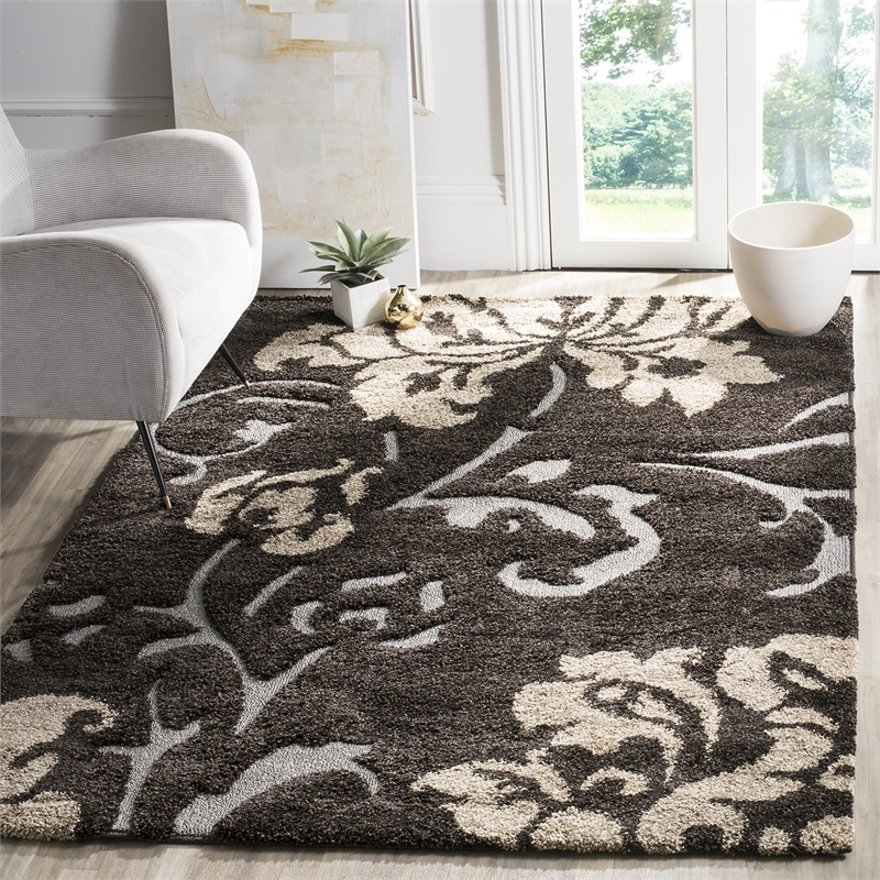 Safavieh Florida Shag Dark Brown Shag Rug - 3'3
