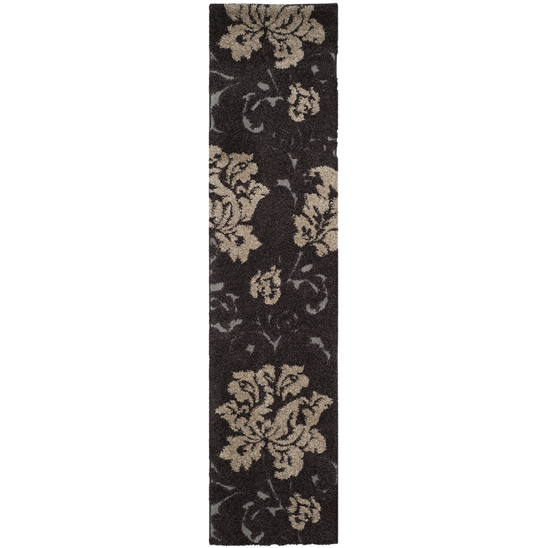 Safavieh Florida Shag Dark Brown Shag Rug - Runner 2'3