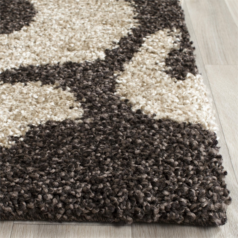 Safavieh Florida Shag Dark Brown Shag Rug - Runner 2'3