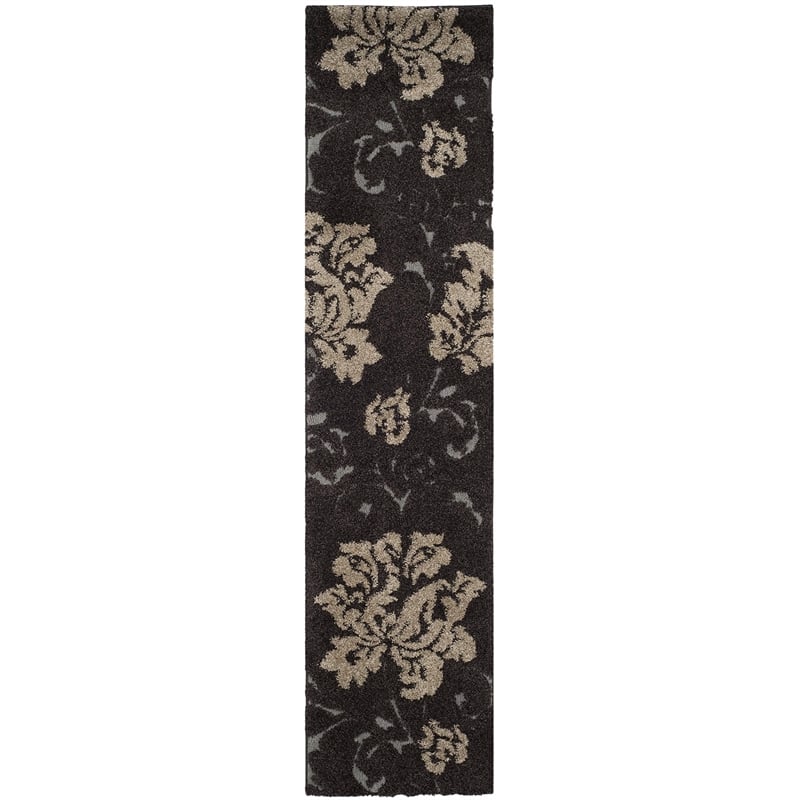 Safavieh Florida Shag Dark Brown Shag Rug - Runner 2'3