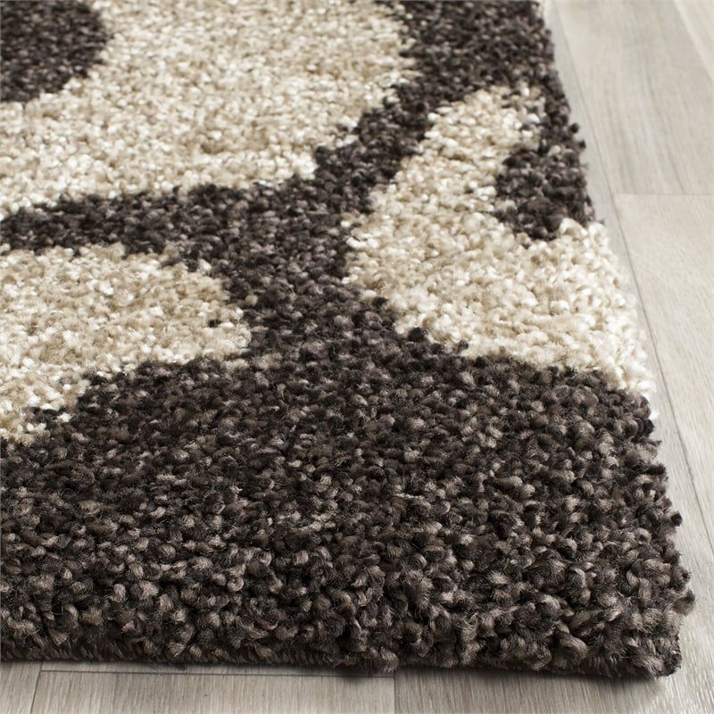 Safavieh Florida Shag Dark Brown Shag Rug - Runner 2'3